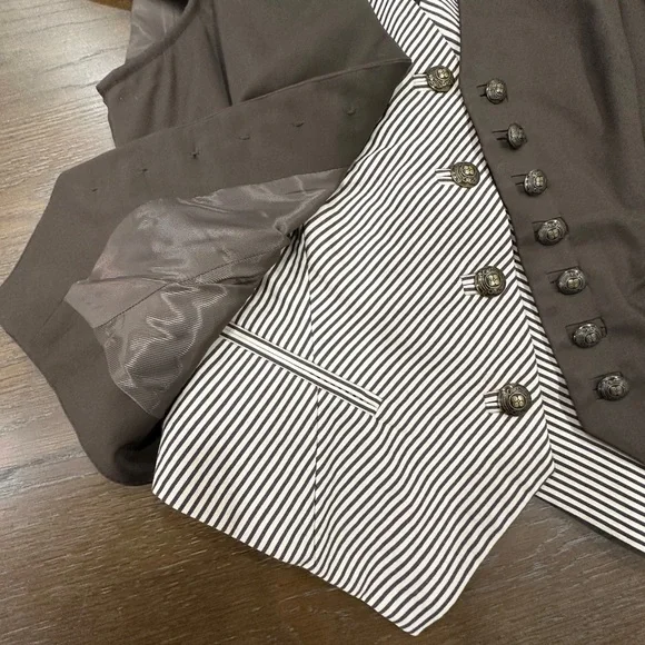 BCBGMaxAzria brown Striped Vest small - Picture 4 of 14